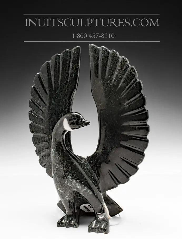 8-Inch Standing Canada Goose Figurine By Johnnysa Mathewsie 1