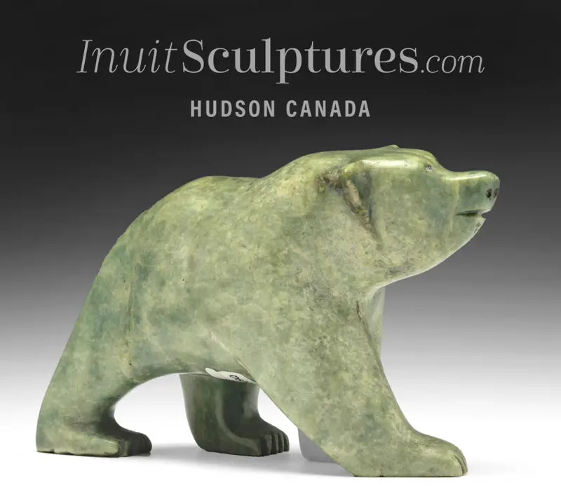 8-Inch Walking Bear Artwork By Kakee Negesoak: 'Limey' 1