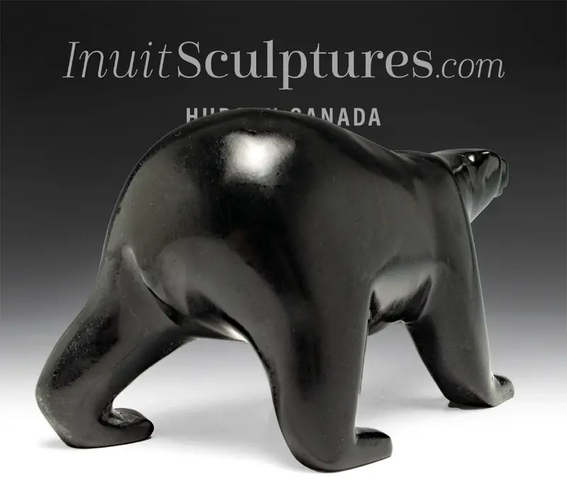 8-Inch Walking Bear Carving By Tim Pee, 'Merry' 1