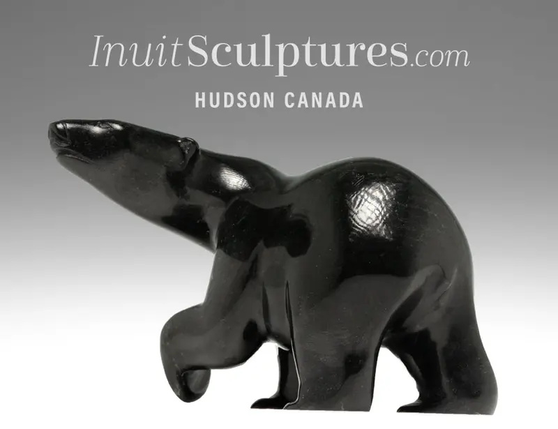 8-Inch Walking Polar Bear By Quaraq Nungusuituq – 'Who'S There?' 1