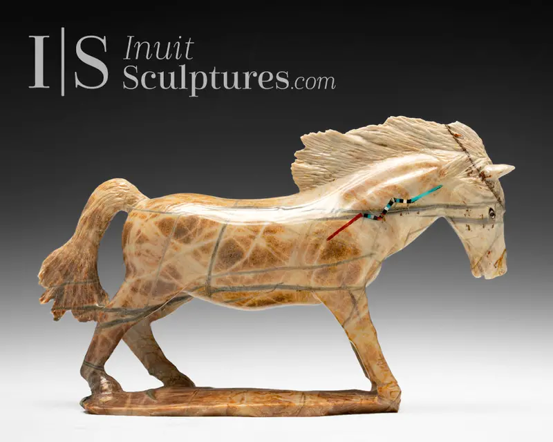8-Inch Zuni Horse Figurine By Jeff Shetima – 'Palomino' 1