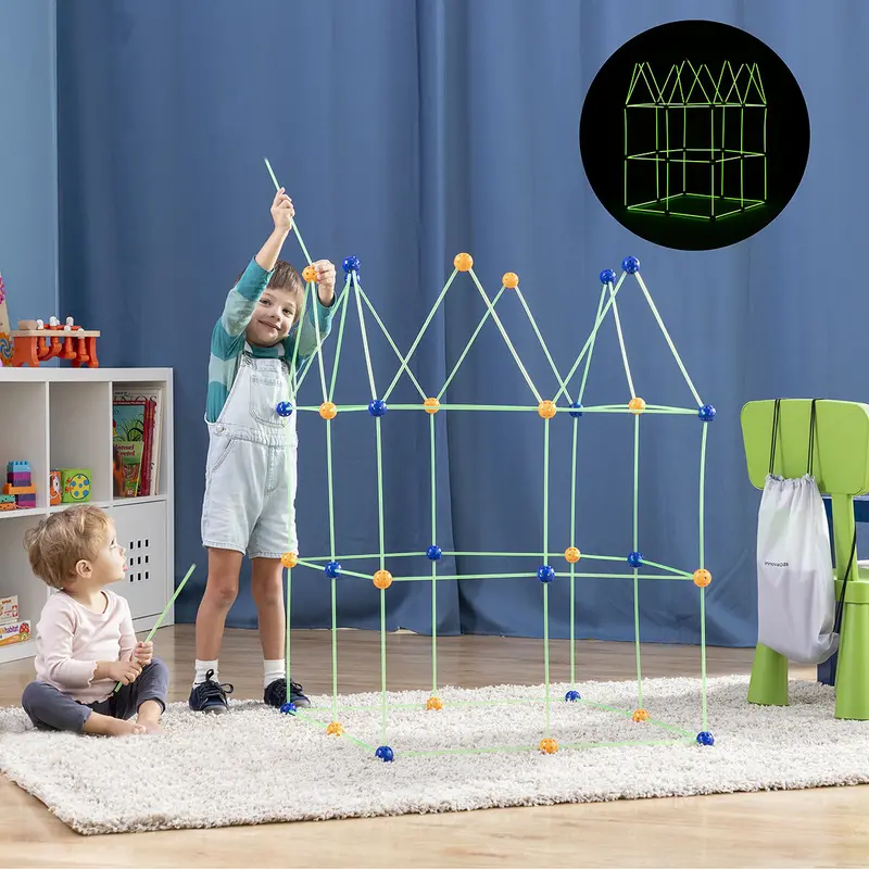 85-Piece Kids’ Fort Building Kit – Archikitt By Innovagoods 1
