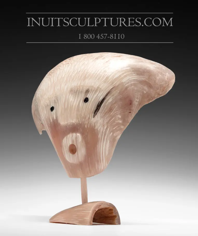9-Inch Abstract Face Sculpture By Buddy Nutik Alikamik (*Socrates* Inspired) 1