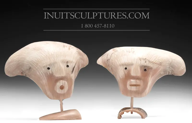 9-Inch Charming Faces Sculpture By Buddy Nutik Alikamik 1