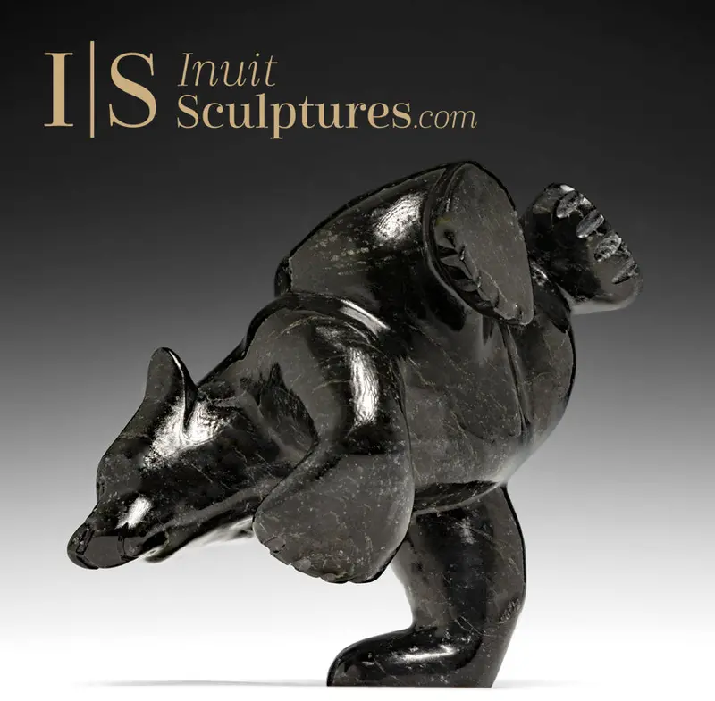 9-Inch Comedic Diving Bear By Ottokie Samayualie – 'Comic Relief' 1