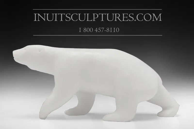 9-Inch Majestic Bear Carving By Bill Nasogaluak 1