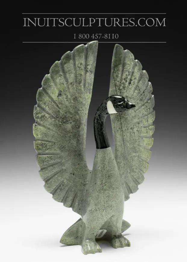 9-Inch Proud Canada Goose Sculpture By Johnysa Mathewsie 1