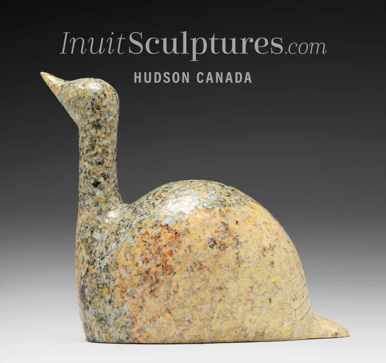 9-Inch Ptarmigan Bird Sculpture By Mark Pitseolak – 'Gert' 1