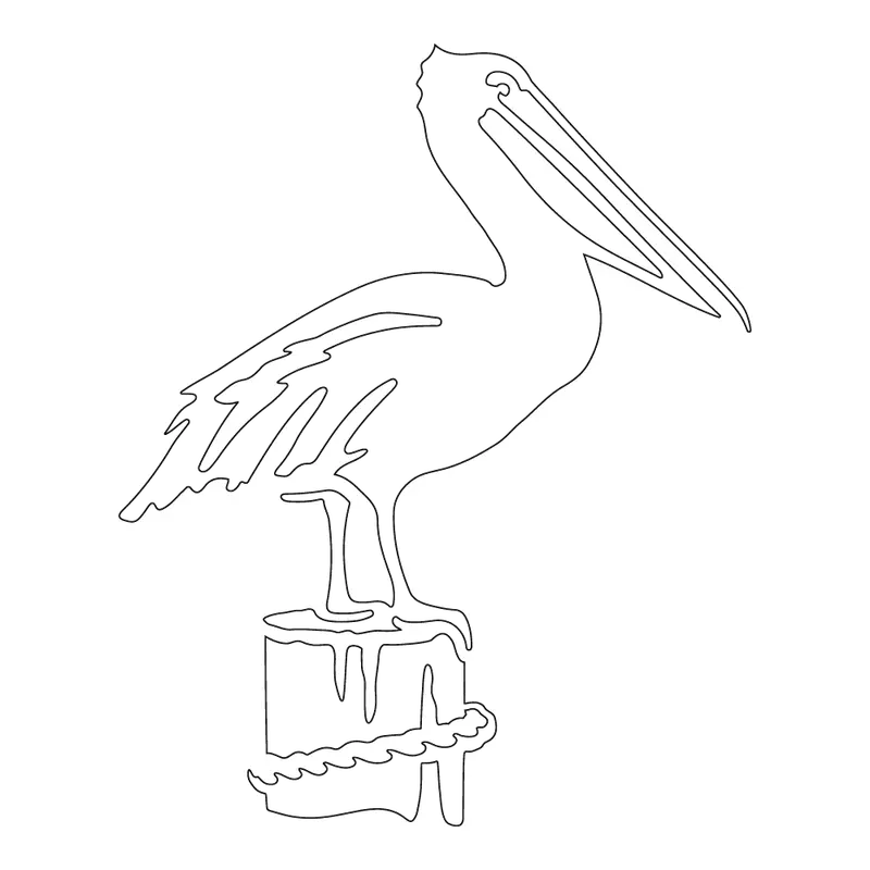 American Pelican Sticker – 5-Inch Coastal Bird Decal 1