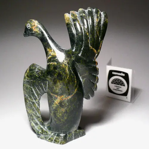 Artisan-Crafted Bird Figure By Mark Pitseolak 1