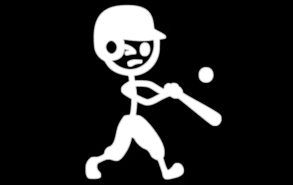 Baseball Boy Sticker – 2.8 X 5.3 Inch Sports Decal 1