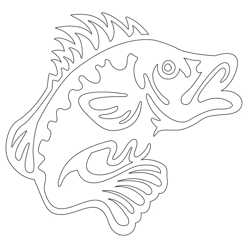 Bass Fishing Decal – 5X5 Inch 1