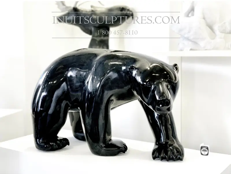 Bear Of The Century: 500-Pound Black Walking Bear By Joe Jaw Ashoona 1