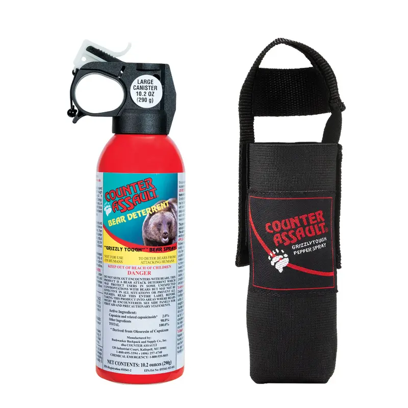 Bear Spray Canister With Adjustable Belt Holster (10.2 Oz) 1