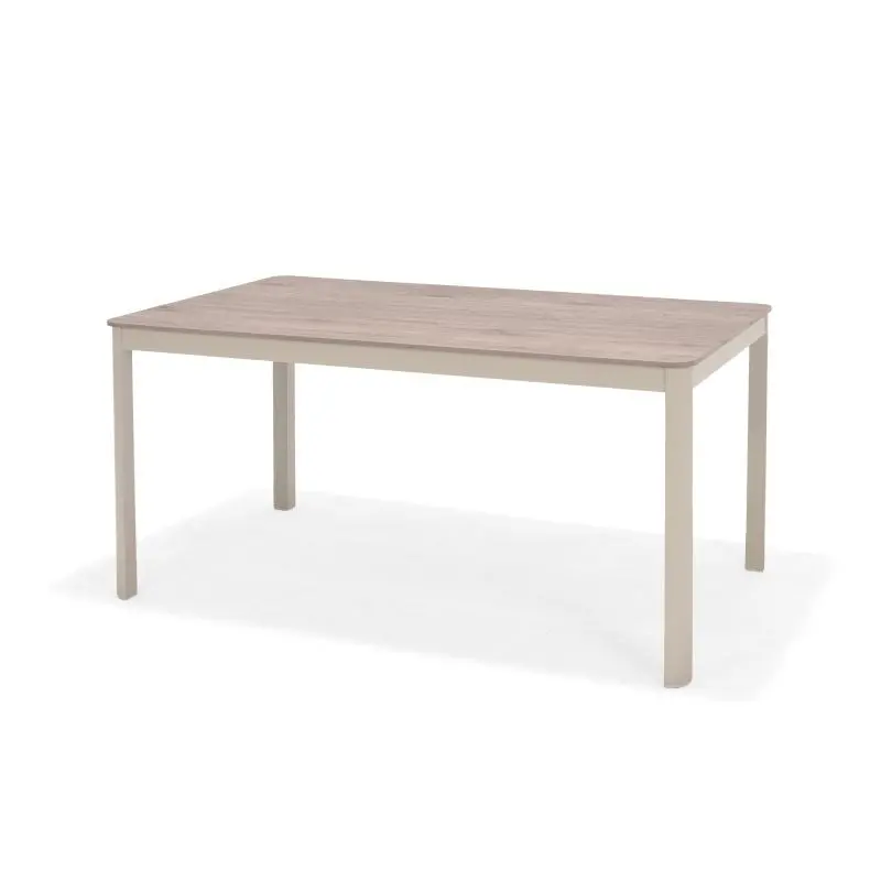 Berlin Coral Sand Aluminum Dining Table – 59" Duraboard Rectangular Outdoor Table 1