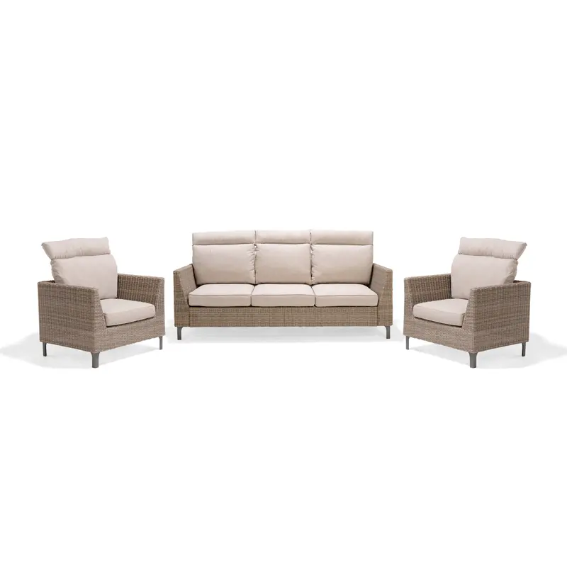 Bermuda 3-Piece Conversation Set – Modular Aluminum Lounge Group 1