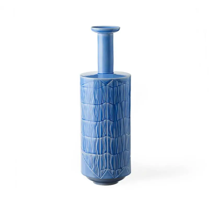 Bethan Laura Wood Blw-5 Light Blue Crystalline Glaze Vase 1
