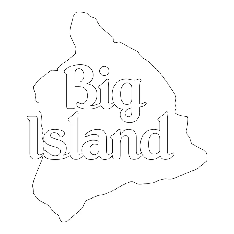 Big Island Hawaii Decal – 5X5 Inch 1