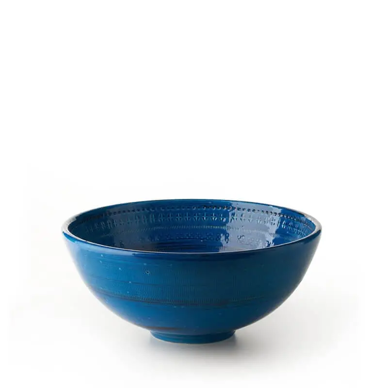 Bitossi Blue Decorative Bowl – Zz999-197 Glazed Ceramic Vessel 1