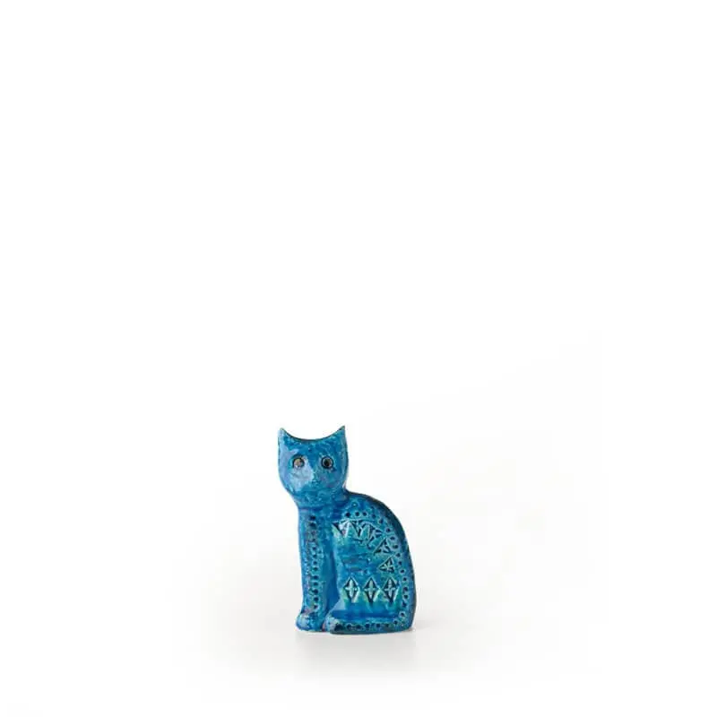 Bitossi Ceramica Sitting Cat Sculpture – Handcrafted Italian Ceramic Figure 1