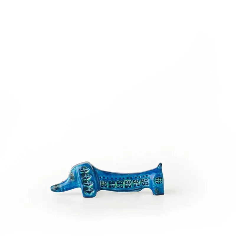Bitossi Dachshund Figurine By Zz999 Collection, Handcrafted Ceramic Dog Sculpture 1