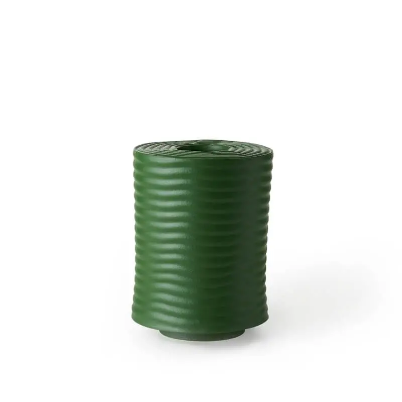 Bitossi Max-1 Emerald Green Matte Wiggle Vase 1