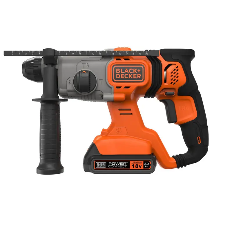 Black+Decker Bcd900D1K-Gb Sds+ Cordless Drill – 18V Brushless Motor, 2Ah Li-Ion Battery Included 1