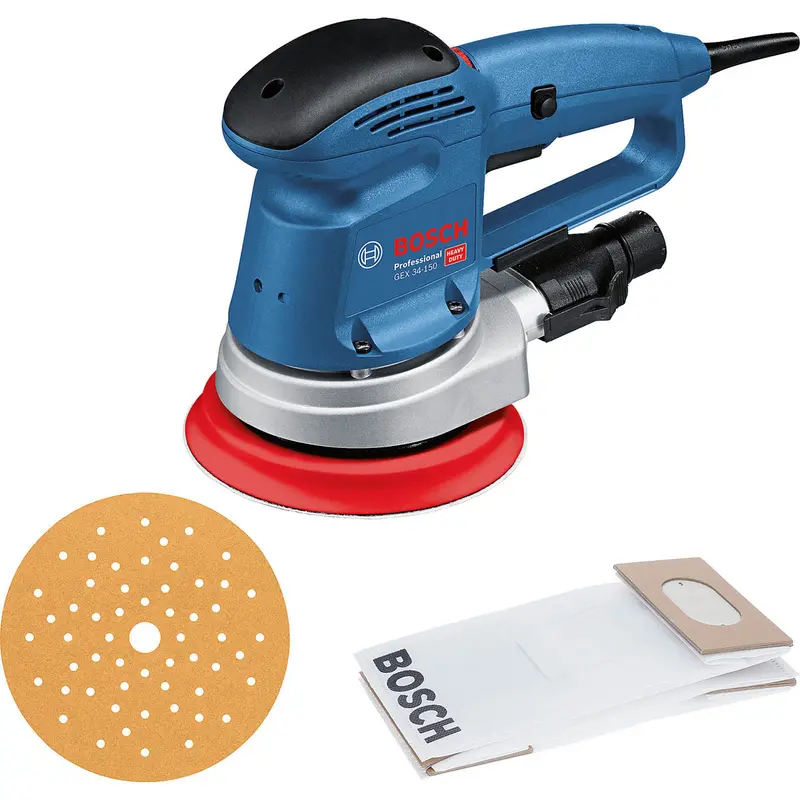 Bosch Gex34-150 110V Compact Orbital Sander – 150Mm Pad, 340W, Ergonomic Design 1