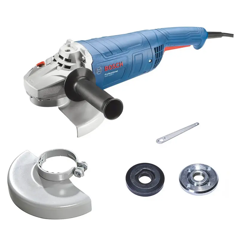 Bosch Gws 2200 P Angle Grinder – 2200W Corded Tool With Adjustable Guard, 230V, 230Mm Disc 1
