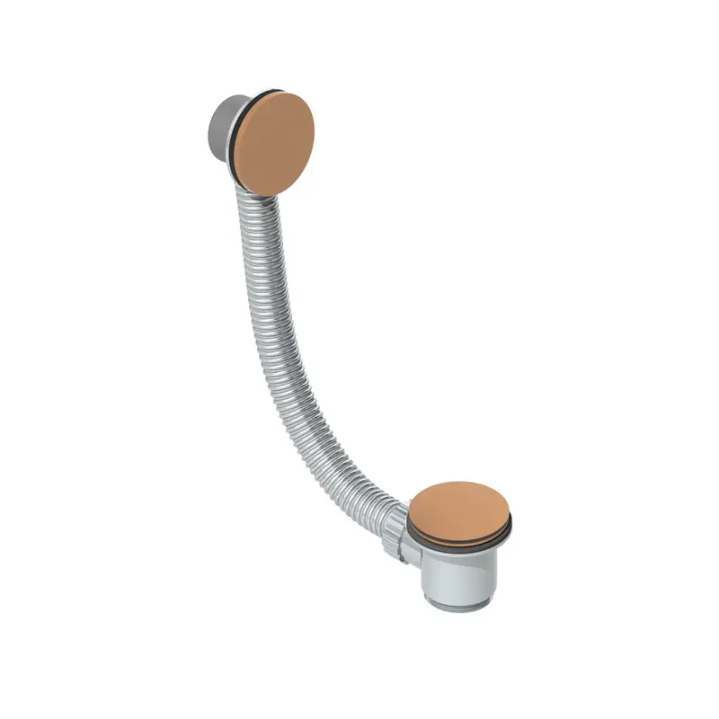 Bronze-Effect Bath Waste With Overflow And Sprung Unslotted Drain (60Mm) 1