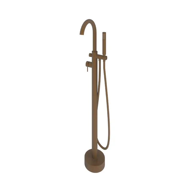 Bronze Freestanding Bath Filler – Mono Shower Mixer With Single Spray Pattern 1