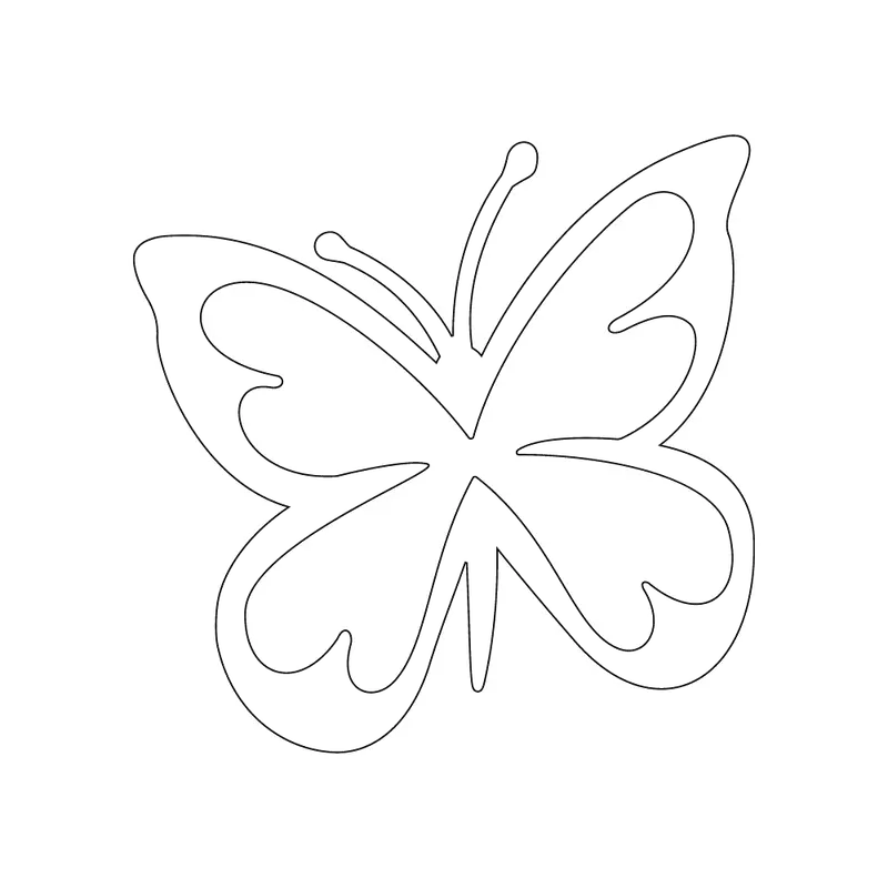 Butterfly Sticker – 2.5 In Square Nature-Inspired Insect Art 1