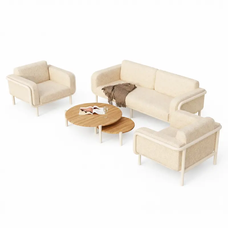 Cadiz 5-Piece Aluminum Sofa Set – Complete Outdoor Living Ensemble 1