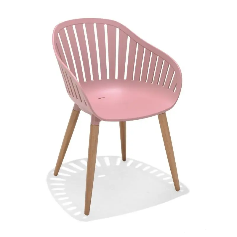 Cannes Recycled Resin Pink Dining Chair 1