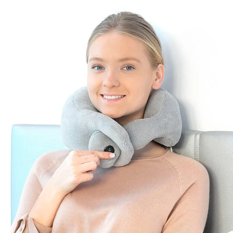 Cervical Support Pillow With Built-In Massage Function 1
