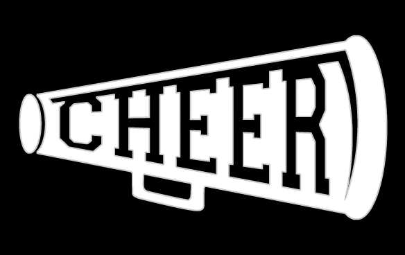 Cheer Horn Sticker – 2.8" X 5.3" Festive Celebration Graphic 1