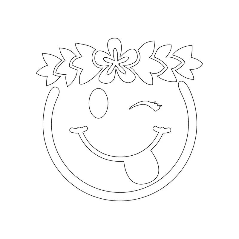 Classic Happy Face Sticker – 2.5 Inch Square 1