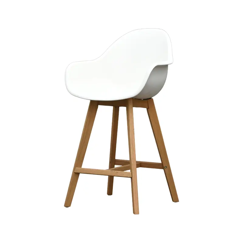 Concarneau White Armless Stool 1