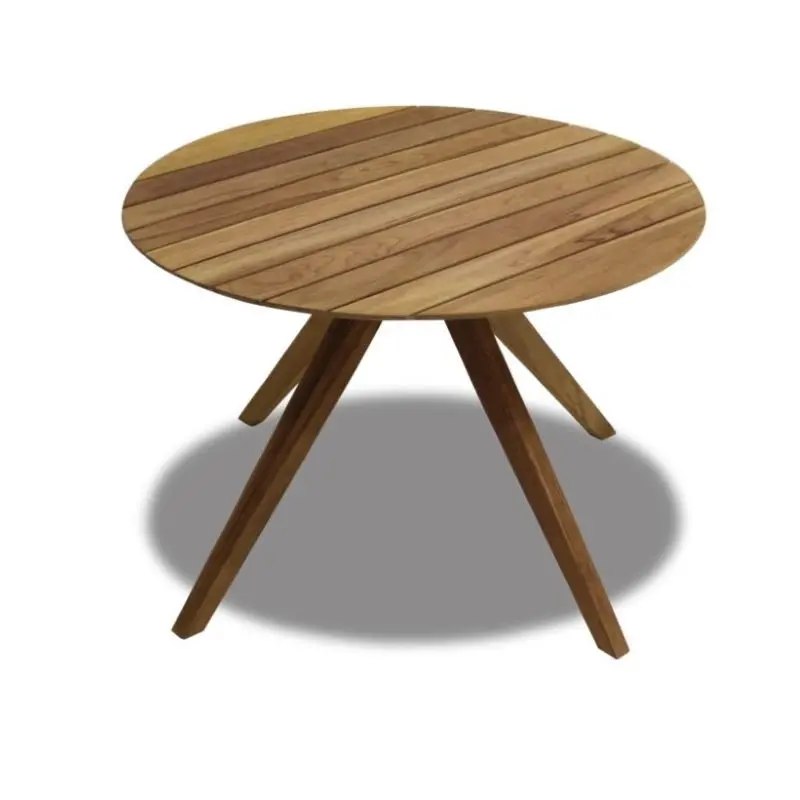 Crystal Teak Round Large Dining Table 1