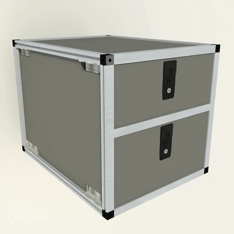 Double Drawer Storage Module – 22.1875" W × 25" D 1