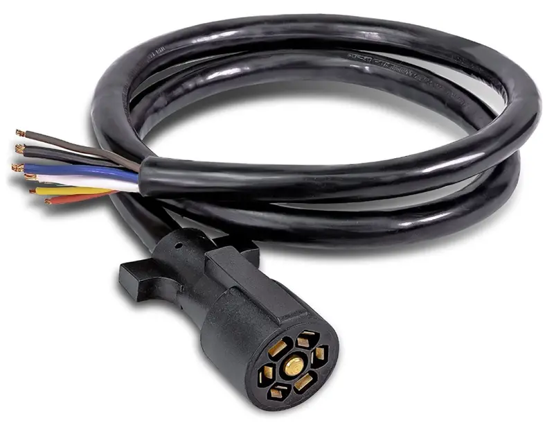 Dr Infrared 7-Way Trailer Plug Wiring Harness – Heavy-Duty Weatherproof Rv & Camper Power Cord With Corrosion-Resistant Pvc Jacket 1