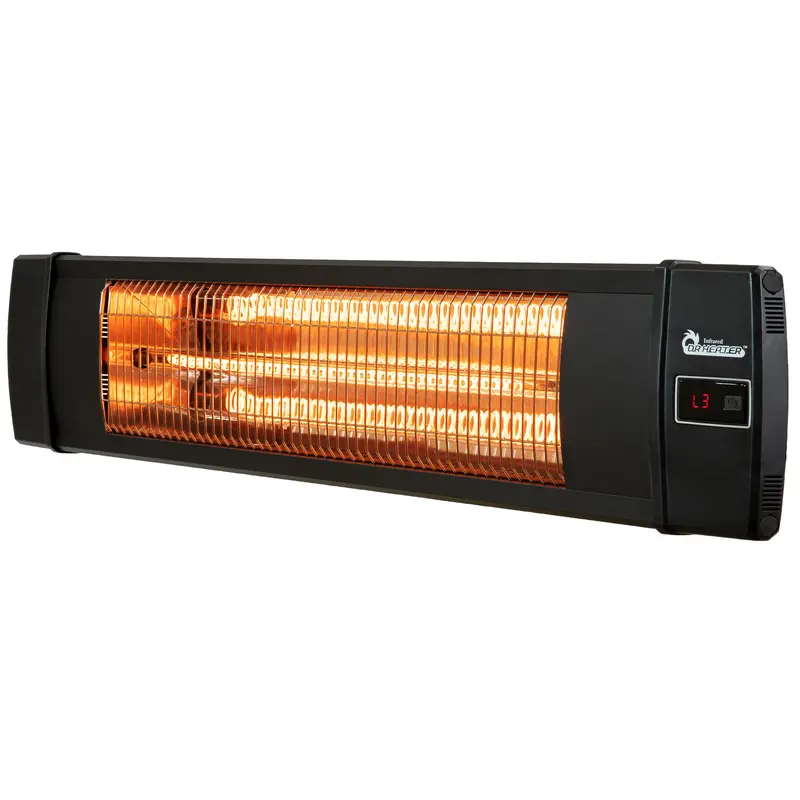 Dr. Infrared Dr-238 Carbon Infrared Outdoor Heater – 1500W, Weather-Resistant Design For Patios, Decks & Garages, Wall/Ceiling Mount, Black 1