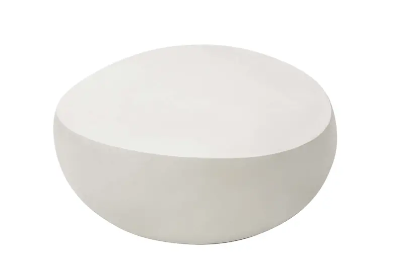 Elementi Ikaria Cobble Series Coffee Table – Textured Concrete Outdoor Accent Table 1