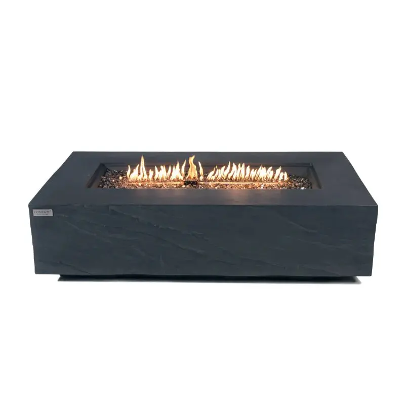 Elementi Plus Cape Town Rectangular Concrete Fire Pit Table 1