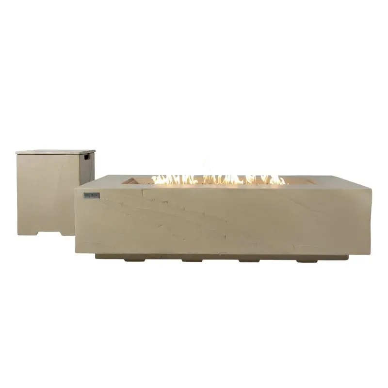 Elementi Plus Colorado Rectangular Concrete Fire Pit Table 1