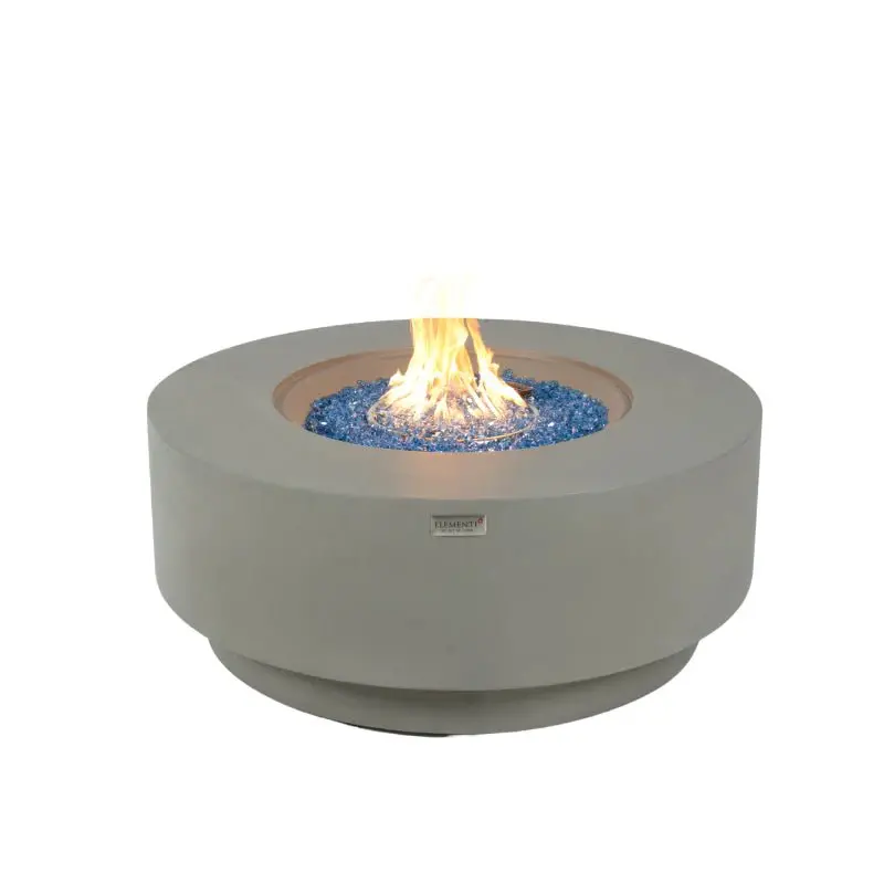 Elementi Plus Colosseo Round Concrete Fire Pit Table 1