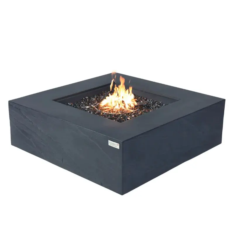 Elementi Plus Roraima Square Concrete Fire Pit Table 1
