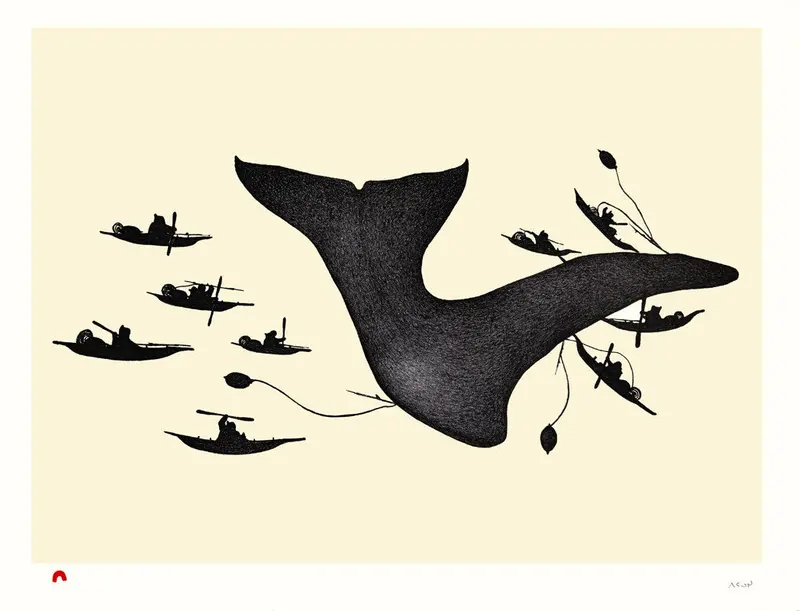 Epic Whale Hunt Stonecut, 2015 — Pitaloosie Saila 1