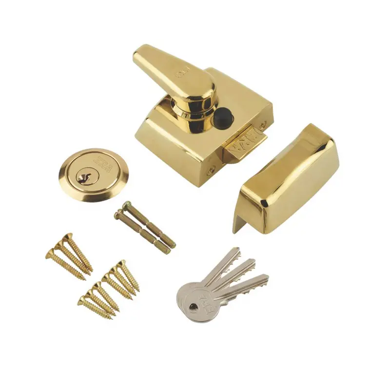 Era Night Latch Replacement – 40Mm Backset, Polished Chrome, Includes 3 Keys (Model 1430-37-1) 1