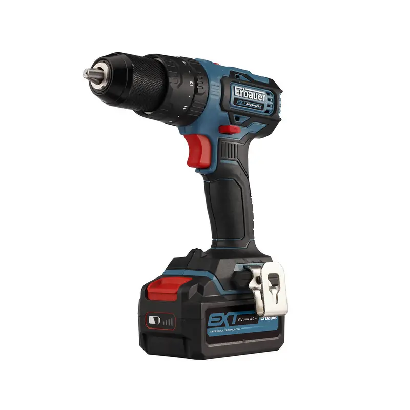 Erbauer Ecd18 Brushless Combi Drill – 18V Cordless, Compact Bare Unit (No Battery/Charger) 1